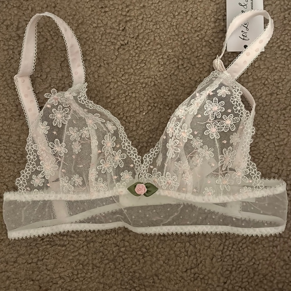 white lace bralette